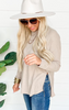 The Fall Favorite Melange Waffle Long Sleeve Top - Part 2 - Final Sale