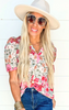 Floral Short Sleeve Blouse - Final Sale