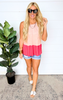 Color Block Tiered Halter Tank Top 