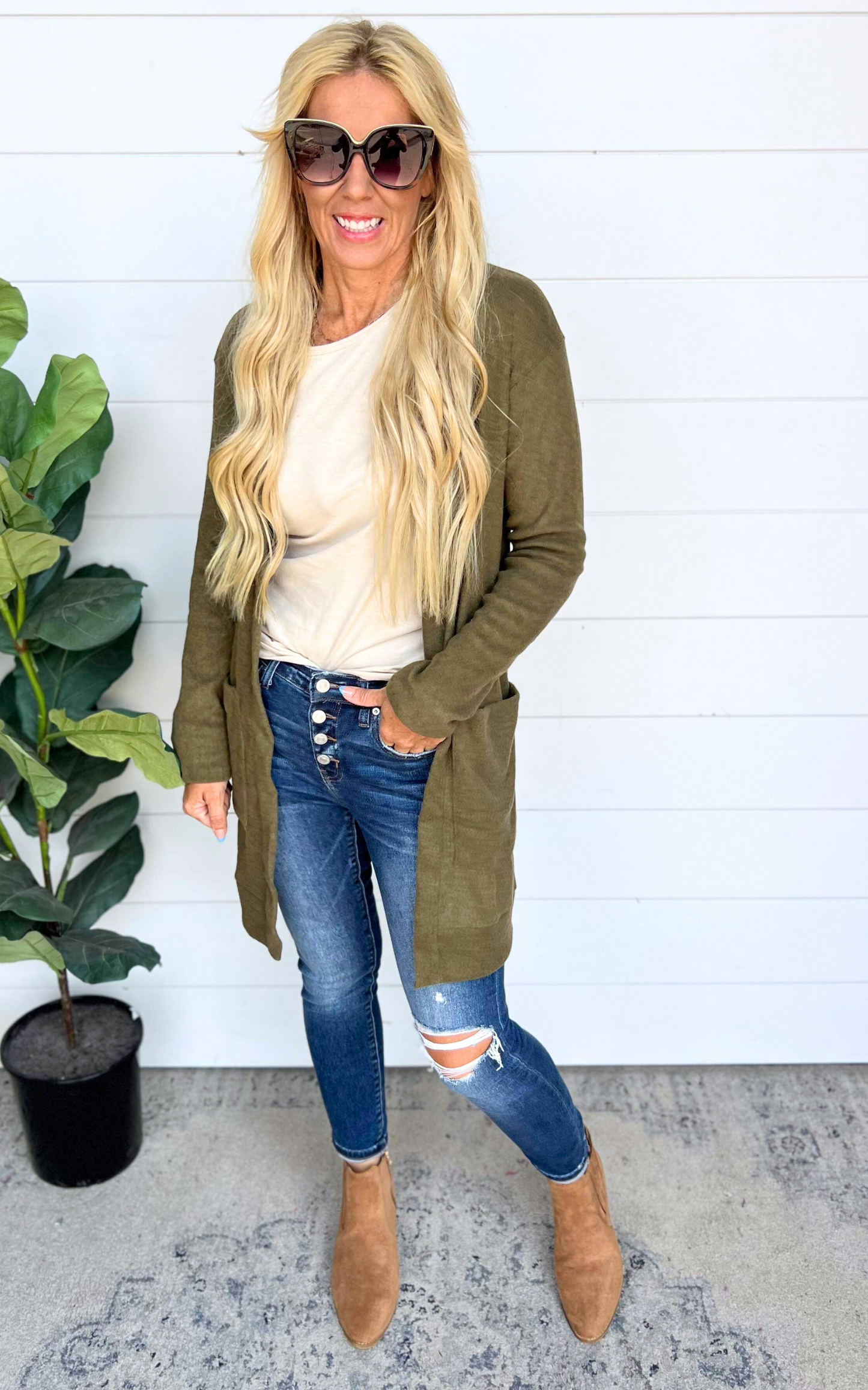 Olive cardigan 