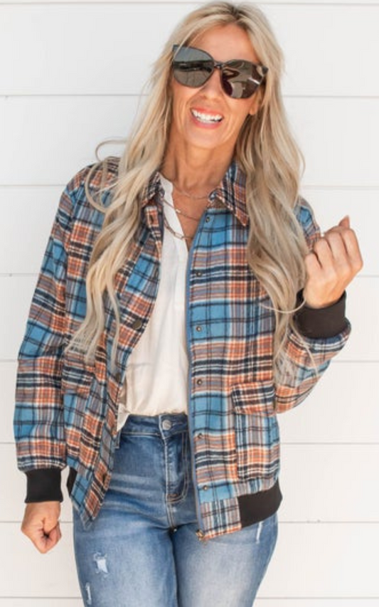 Campus Ready Brushed Plaid Jacket