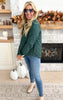 Dose of Fall Quilted Jacket - Hunter Green