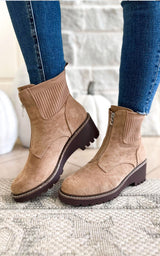 Corkys Boo Camel Suede Booties