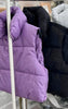 Bright Lavender Cropped Puffer Vest