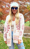 Oatmeal Aztec Pattern Cozy Cardigan