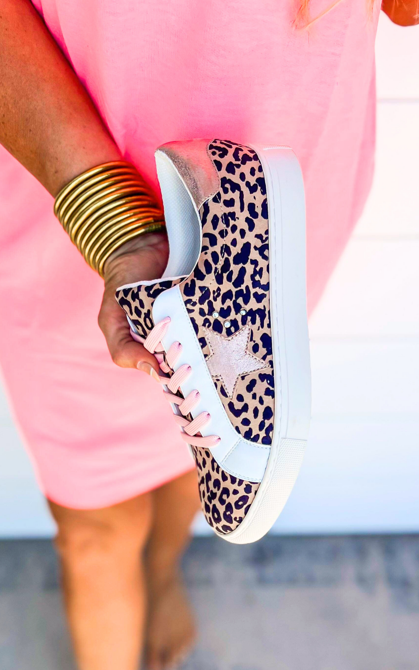 Corky's Leopard Rose Gold Sneaker