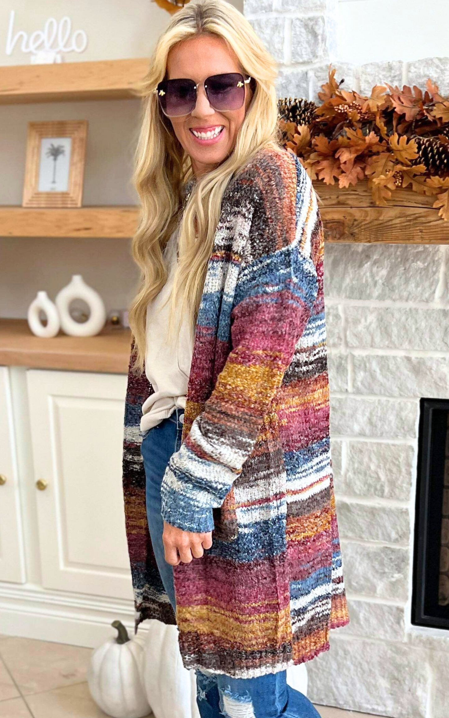 multi knit cardigan 