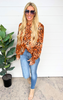 Rust Leopard Long Sleeve Top - Final Sale