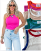 Contrast Trim Hold Tight Tank Top | Salty Wave *4 Colors**