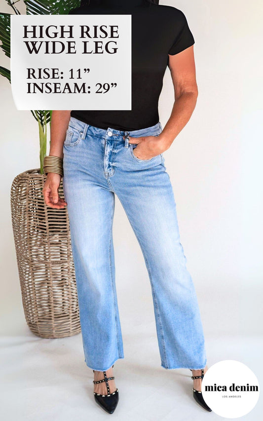 MICA | The Claudia Super Soft Super High Rise Wide Leg Denim Jeans*