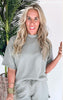 Summer Cool Mock Neck Short Sleeve Top - Final Sale
