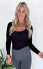 Ribbed Boat Neck Long Sleeve Top - Final Sale