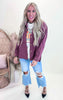 Orchid Haze Corduroy Button Down Shacket - Final Sale