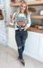 Football Mama Graphic Crewneck Sweatshirt**