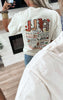 Fall Tour Light Bolt Garment Dyed Graphic T-shirt - Final Sale