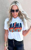Mama on Fire Check Graphic Crop T-Shirt