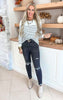 Keep Warm Striped Long Sleeve Lightweight Sweater Top - Final Sale