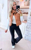 Mono B BRONZE Lycra-Blend Flare Leggings - Final Sale
