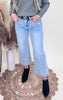 MICA | The Electric Blue High Rise Ankle Wide Leg Denim Jean