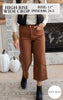 High Waist Tummy Control Garment Dyed Wide Crop Denim Jeans | Judy Blue - Final Sale