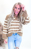 Stripe Pattern Knit Sweater - Final Sale