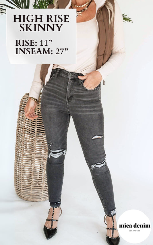 Mica | The Naomi Super High Rise Crop Skinny Denim Jean*** - Final Sale