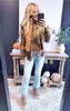 MICA | The Dodger Blue High Rise Crop Flare Denim Jean** - Final Sale