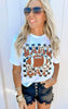 Leopard Game Day Football Checked Graphic T-shirt