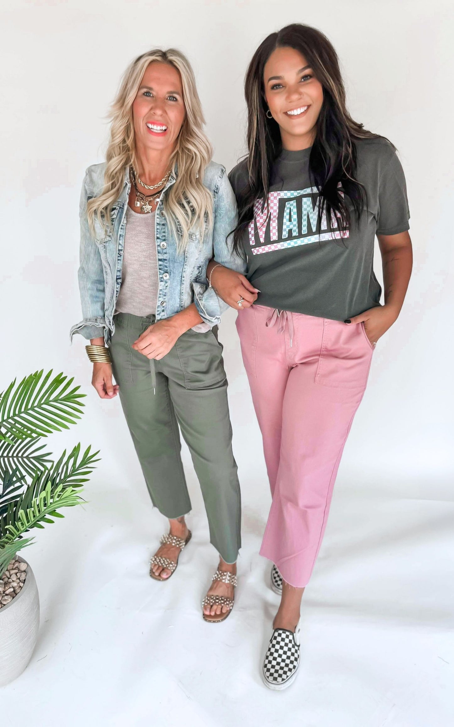 YMI's High Rise Cropped Straight Leg Jogger Pant - Final Sale