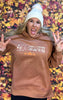 Fall Season Cognac Side Slit Hoodie- - Final Sale