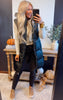 Zip-Up Puffer Hoodie Drawstring Vest Jacket