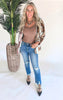 MICA | The Regina High Rise Ankle Straight w/ Side Slit Denim Jeans**