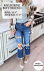 The Holy Grail Boyfriend Distressed Dark Denim Jean | Mica Collab w/ Bad Habit* - Final Sale