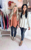 August Breeze Hi Low V-Neck Sweater** - Final Sale