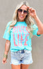 Smile River Life Dyed Graphic T-shirt
