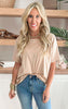 Square Neck Short Sleeve Top - Final Sale