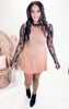 Ribbed Knit Sleeveless Sweater Mini Dress - Final Sale