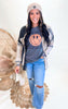 Checked Basketball Garment Dyed Graphic T-shirt