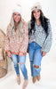 Cheetah 1/2 Mock Neck Dreamer Pullover | Salty Wave*