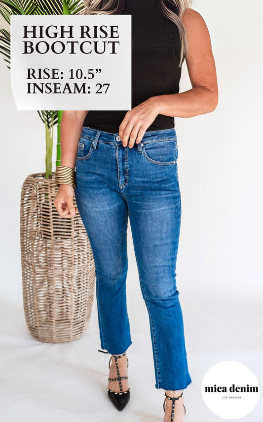 Mica | The Rosie High Rise Bootcut Denim Jean - Final Sale