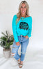 Happy Camper Slouchy Sweatshirt Fleece** - Final Sale