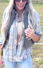 Oversized Jade Flannel Shirt Top**