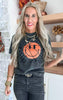 Checked Basketball Garment Dyed Graphic T-shirt