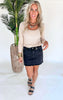 Skirt Flirt Acid Wash Denim Skirt | Zenana - Final Sale