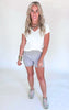 Halara  Breezeful™ Super High Waisted Curved Hem 2-in-1 Side Pocket Quick Dry Yoga Shorts 3.5''**