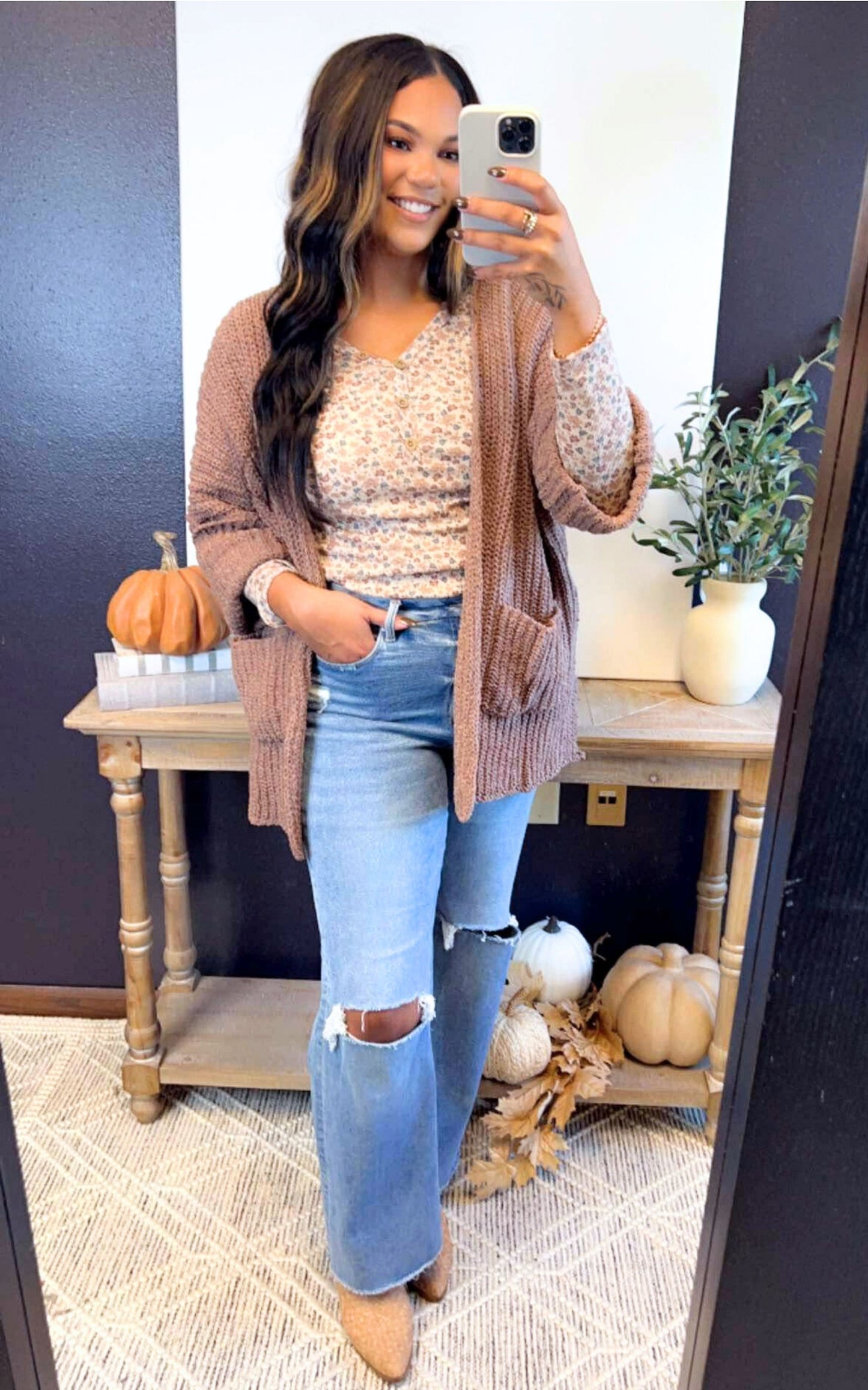 Boho Long Sleeve Sweater Cardigan | POL