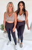 High Waisted Solid Knit Leggings