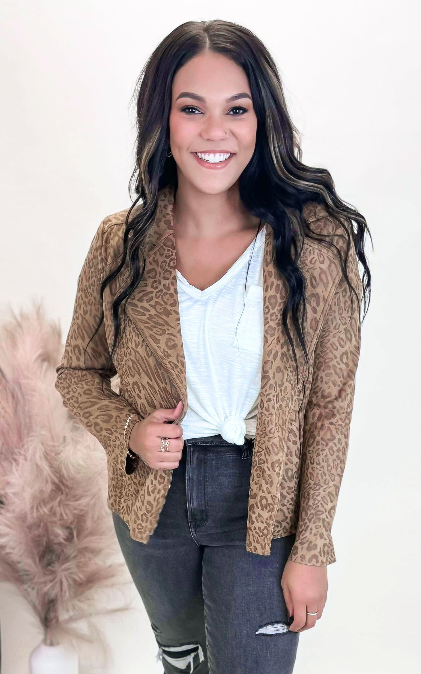 Leopard Moto Jacket