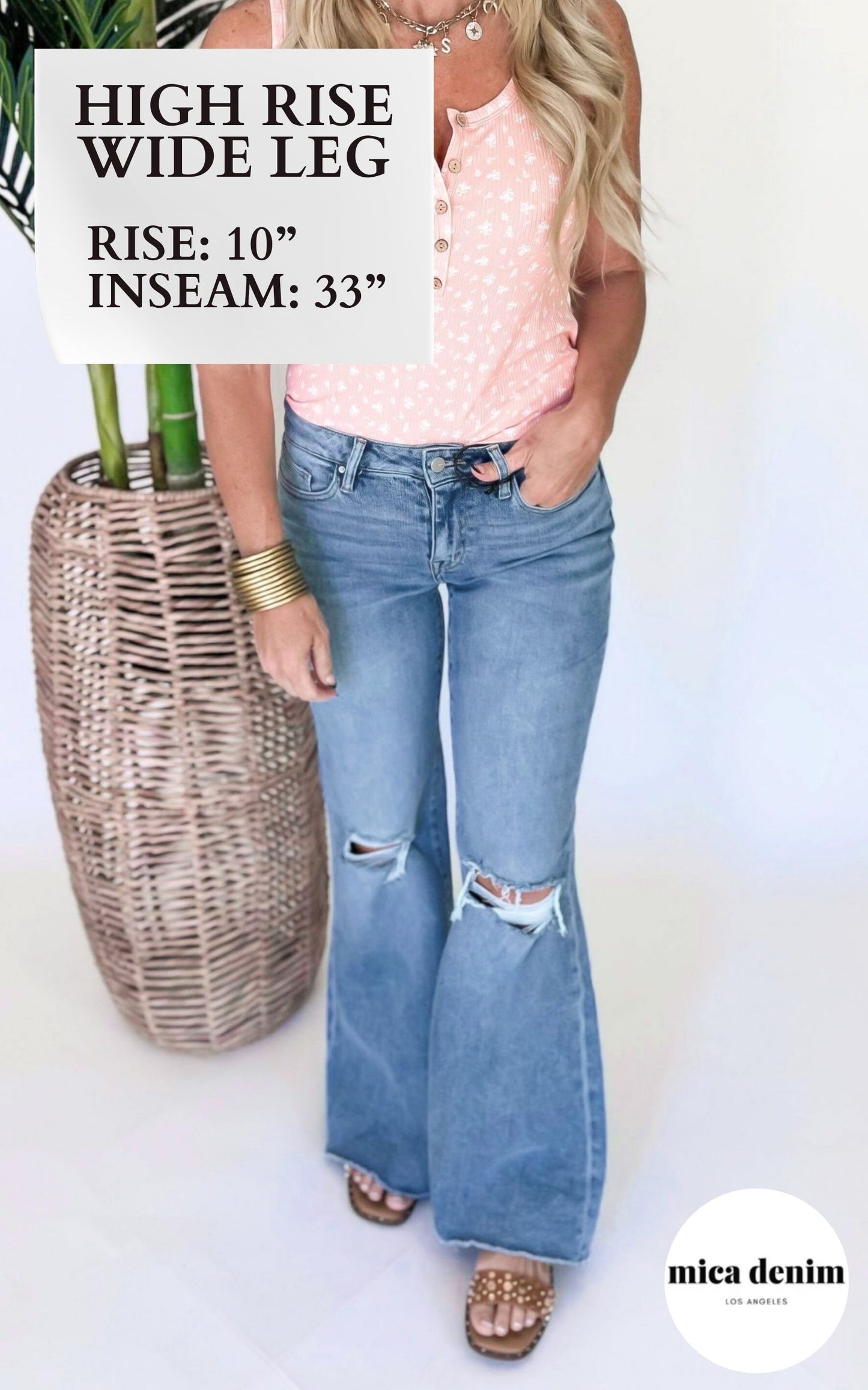 The Bethany High Rise Super Wide Denim Jeans | MICA *30A SEPT PREORDER