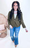 Placket Sleeve Knit Blazer - Final Sale